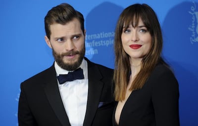 Jamie Dornan and Dakota Johnson, who starred in the Fifty Shades series. Dornan is son of the late Jim Dornan. Reuters