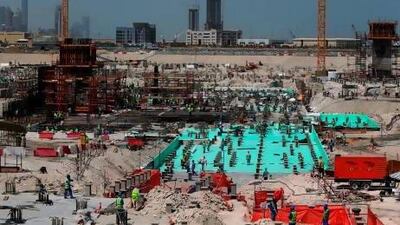 Many of the most landmark buildings in Abu Dhabi come under the Estidama Pearl Rating system, including the under-construction Louvre on Saadiyat Island. Marwan Naamani / AFP