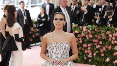 Model Sara Sampaio arrives at the 2019 Met Gala in New York on May 6. EPA