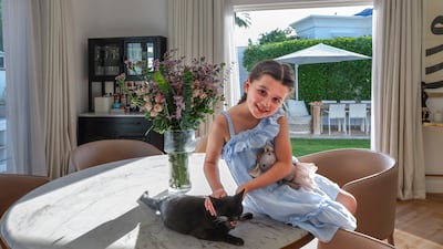 Leni on the dining table