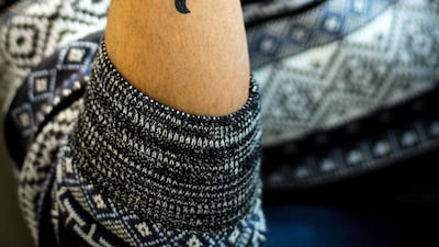 Moon tattoos were popular during Eid.