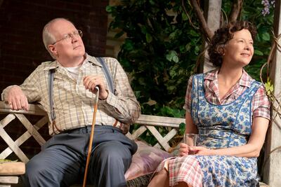 Tracy Letts and Annette Bening during a performance of 'All My Sons'. AP