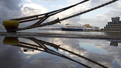 Ferries are docked at the port of Piraeus, near Athens, during the first day of a 48-hour strike by the Panhellenic Seamen’s Union (PNO) to protest new austerity measures that the government plans. Bailout-dependent Greece has agreed to carry out new austerity measures and reforms to secure vital rescue loans from its European creditors. Petros Giannakouris / AP Photo