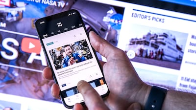 The National's app and website. Victor Besa / The National
