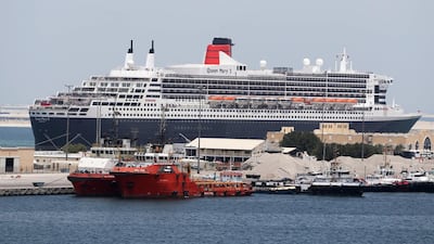 The QE2 at Port Rashid in Dubai. The cruise industry is booming. Karimn Sahib/AFP