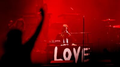 British band Blossoms performs during the test music festival. Reuters