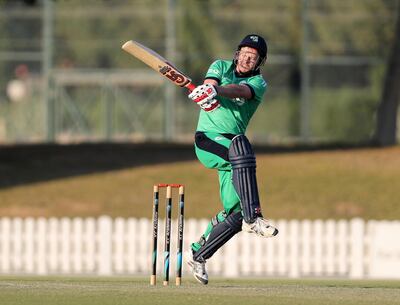 Ireland's Ed Joyce took advantage of the UAE's fielding lapses to score a match-winning century. Chris Whiteoak / The National