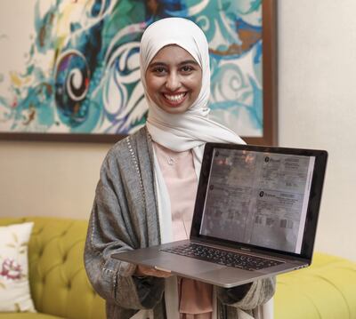 Janna AlRiyami is proud that her hard work paid off. Victor Besa/The National