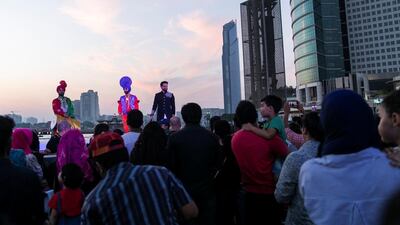 Dubai Festival City Mall hosted a huge Diwali celebration in Dubai on Thursday night. As part of the celebration, they unveiled the new IMAGINE show, ‘Hathi’s Garden’ that features a hint of Bollywood, a splash of colour and a specially curated musical score, accompanied by a specially choreographed fireworks display. Reem Mohammed / The National