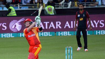 Brad Haddin led Islamabad United’s reply with a half-century knock of 54 that was enough to beat Lahore Qalandars. Courtesy PCB