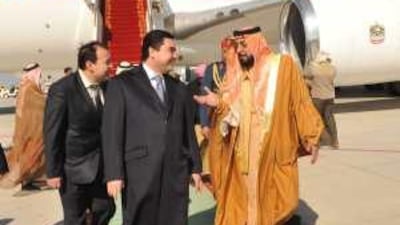 Sheikh Khalifa bin Zayed, the President of the UAE and Ruler of Abu Dhabi, meets Gurbanguly Berdimuhamedow, the president of Turkmenistan.