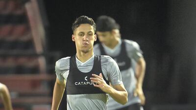 UAE national team train ahead of their World Cup 2022 qualifier against Thailand. Courtesy UAE FA