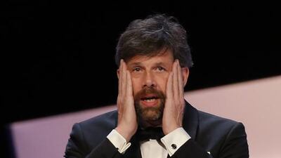Belgian actor and director Johan Heldenbergh receives the Best foreign movie award for the movie ‘The Broken Circle Breakdown.’ Etienne Laurent / EPA