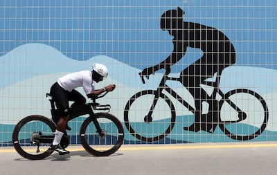 Ghani Souleymane has been training in the early morning to avoid the peak summer heat. Chris Whiteoak / The National