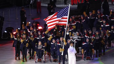 Action from the opening ceremony for the Paralympic Winter Games in Pyeongchang. Maddie Meyer / Getty Images