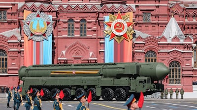 A Russian Yars intercontinental ballistic missile launcher. EPA