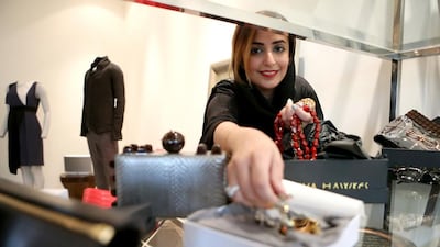 Maryam Al Hamly wants to promote fashion by forward-thinking, edgy Arab designers in The Style Chamber. Fatima Al Marzooqi/ The National
