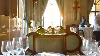 The Bord Eau restaurant at the Shangri-La Hotel, Abu Dhabi was transformed into the RMS Titanic’s First Class Dining Saloon for its commemorative Titanic – the Last Supper. Courtesy Bord Eau / Shangri-La Hotel, Abu Dhabi