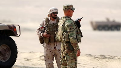 The US and UAE militaries work closely together during the live-fire exercise. Chris Whiteoak / The National