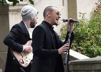 Chester Bennington performed Hallelujah at a funeral for Chris Cornell earlier in the year. Chris Pizzello / Invision / AP File