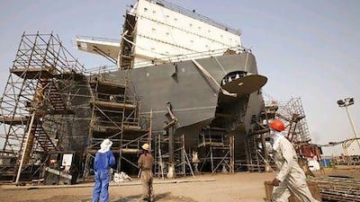 Lamprell said it had a bid pipeline of almost $5 billion, refitting existing rigs and building new platforms with additional capabilities. Jaime Puebla / The National