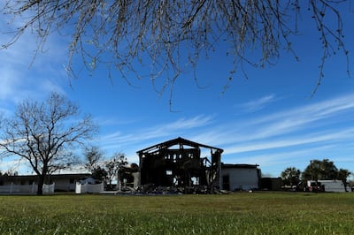 A mosque is seen one day after a fire at the Victoria Islamic Center inn Victoria, Texas January 29, 2017. Reuters