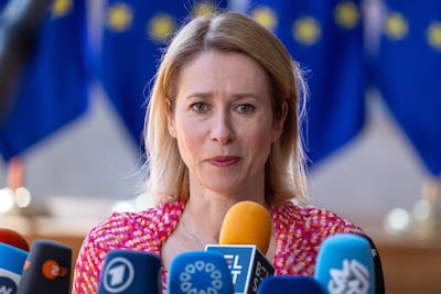 Kaja Kallas, the EU’s foreign affairs chief, says the little aid being allowed into Gaza is nowhere near enough. Getty Images