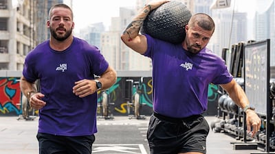 Tom Kinsey, left, and Dayle Hallam, founders of the Menathon fitness group in Dubai. Photo: Menathon