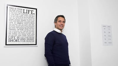 Dany Farha and his Dubai-based venture capital firm, Beco Capital, considers up to 500 technology opportunities every yea but only a handful are actually selected for investment. Jeffrey E Biteng / The National