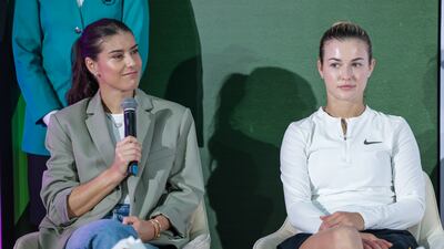 Sorana Cirstea,WTA Player. Victor Besa / The National and Anna Kalinskaya, WTA Player. Victor Besa / The National