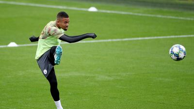 Manchester City's Gabriel Jesus during training. Reuters
