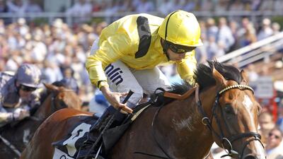 Saayyer, with Ryan Moore on board, won the Group 2 Richmond Stakes at Glorious Goodwood. Steven Cargill / Racingfotos.com
