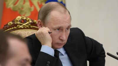 The Syrian president ought to be feeling uncomfortable as a result of Mr Putin’s actions. Alexei Nikolsky / Sputnik, Kremlin Pool Photo via AP