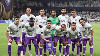 The Al Ain starting XI before the game. AFP