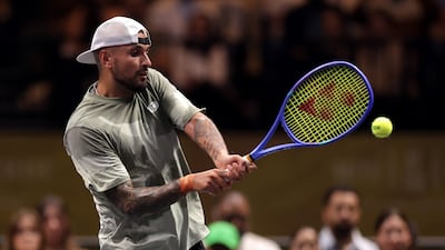 Nick Kyrgios during the Battle of the Sexes exhibition match. EPA