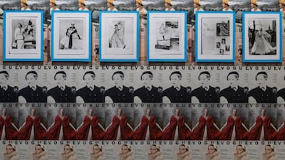 Vintage Vogue magazine covers used as a backdrop by Paul Smith on museum walls. All photos: Picasso Museum / Paul Smith