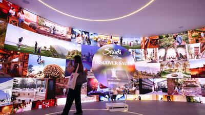 The Welcome to Saudia Arabia stand