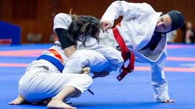Asma Al Hosani in action in Japan. UAEJJF