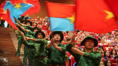 Celebrations for the 80th anniversary of Vietnam's People's Army and the 35th annual All-People Defence Festival at the National Convention Centre in Hanoi. EPA