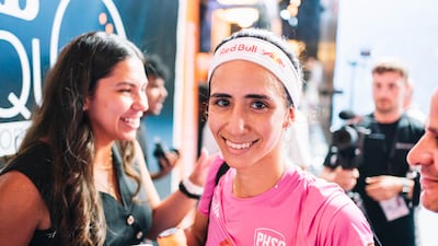 Nouran Gohar was relieved after her win. Photo: PSA
