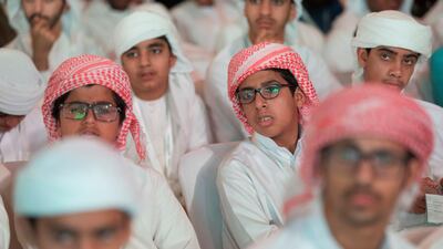 Young people attend the International Youth Day Celebration at the Intercontinental Hotel in Festival City. Antonie Robertson / The National