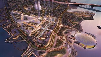 The District will form a triangle linking the Louvre, Guggenheim and Zayed National Museum on Saadiyat Island. Photo courtesy of TDIC.