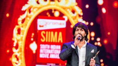 Best Actor Male (Yash) for the Kannada film Mr And Mrs Ramachari. Couretsy SIIMA
