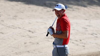 Matthew Fitzpatrick on the eighth hole during the pro-am event. Ross Kinnaird / Getty Images