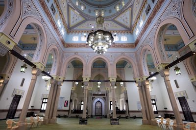 The interior of Jumeirah Mosque includes Arabesque patterns and mosaics. Chris Whiteoak / The National