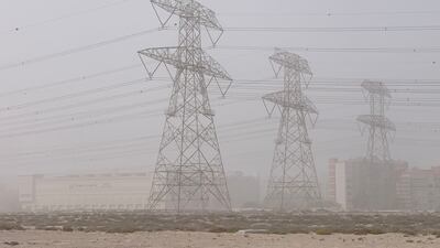 Reduced visibility during a dust storm in Dubai. Pawan Singh / The National