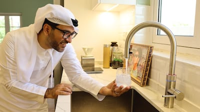 The All-In-One-Tap from Quooker generates filtered boiling, hot, cold, chilled and sparkling water from the same faucet.