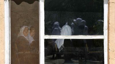 Students attend class at a school run by Aid Afghanistan for Education (AAE) in Kabul. Foreign donors worried about deteriorating security are leaving as Western forces wind down operations, leaving aid-dependent Kabul to manage its threadbare finances on its own. Omar Sobhani / Reuters