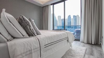 There's views of the Marina from the bedroom. Courtesy Luxhabitat