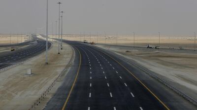 The new Dh2.1 billion motorway connecting Abu Dhabi and Dubai will be open by the end of next month, providing an alternative to the congested E11. Jeffrey E Biteng / The National